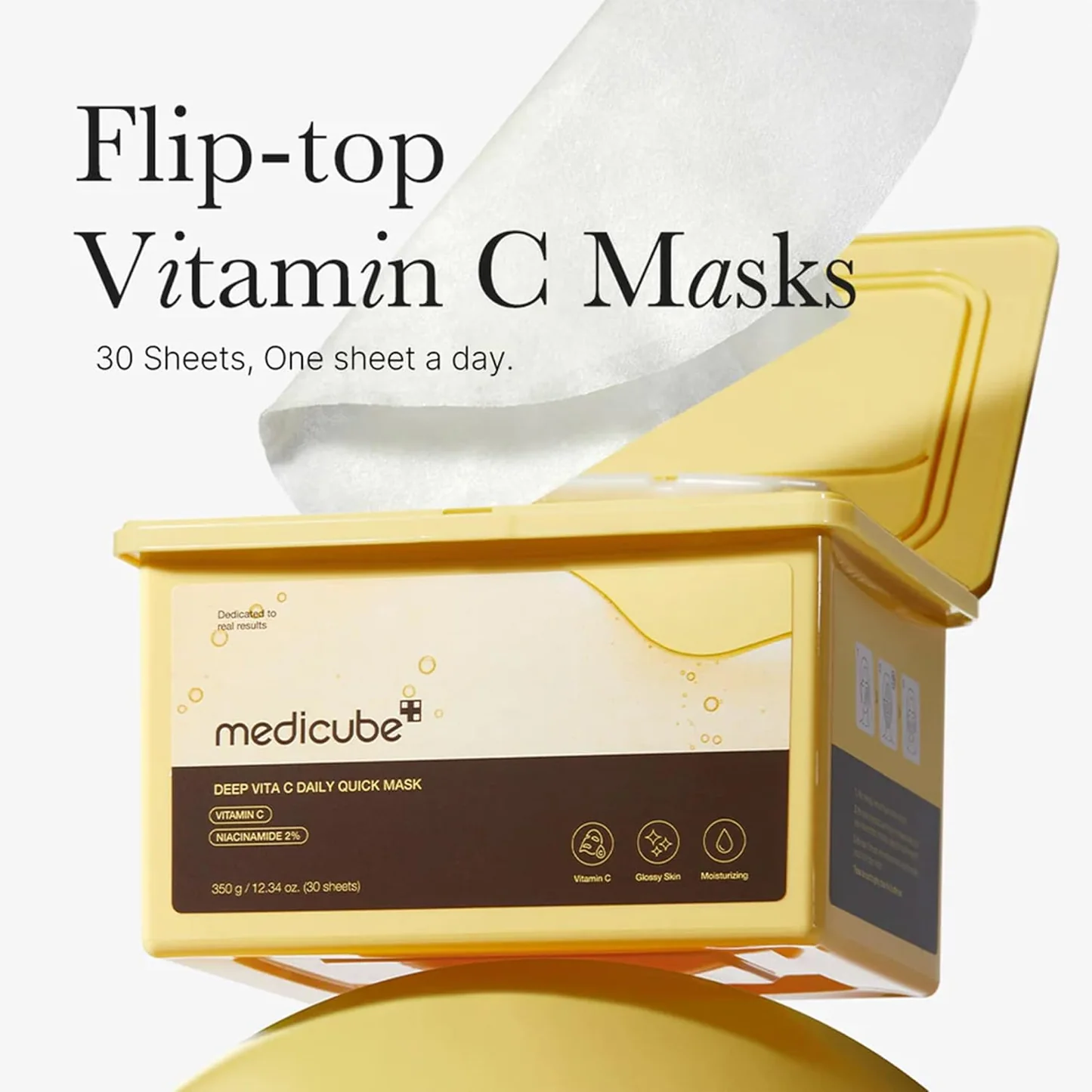 Medicube Deep Vita C Daily Quick Mask - Μάσκες με ισχυρό σύμπλεγμα βιταμινών για άμεση λάμψη - Image 3