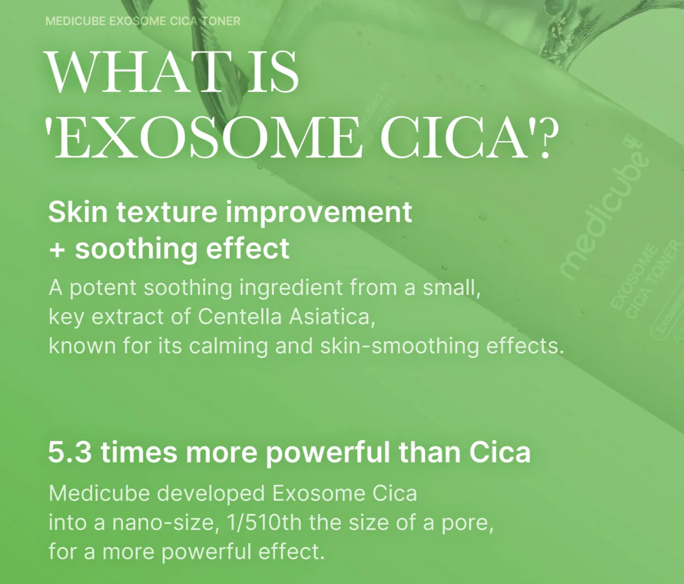 Medicube Exosome CICA Toner - Καταπραϋντικό Toner καθημερινής χρήσης - Image 4