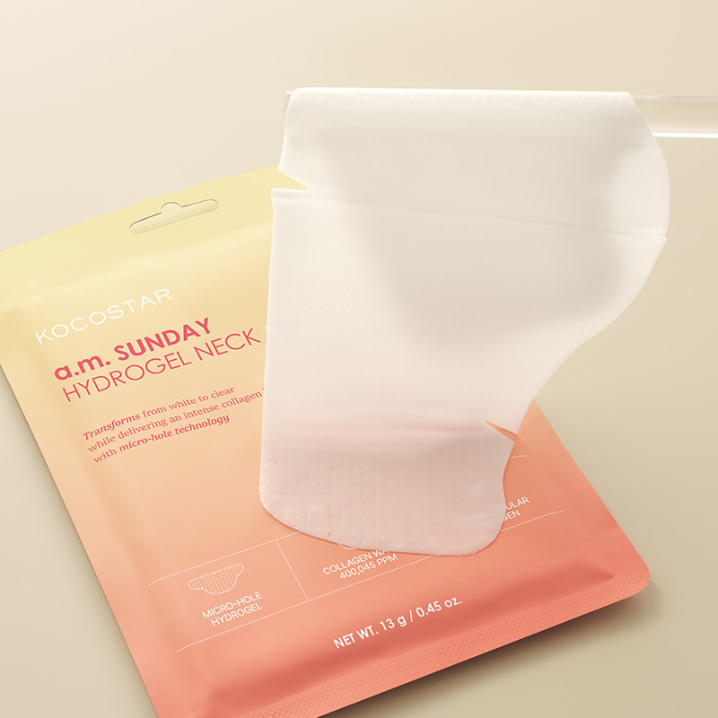 Kocostar a.m. Sunday Hydrogel Neck Mask, 13g-Μάσκα Υδρογέλης για τον Λαιμό - Image 2