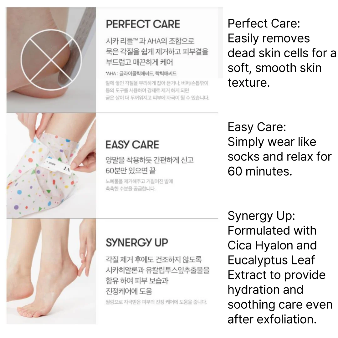 VT Cosmetics Reedle Shot Foot Peeling Mask – Απολεπιστική Μάσκα Ποδιών για Λεία & Απαλή Επιδερμίδα σε 60’ - Image 4