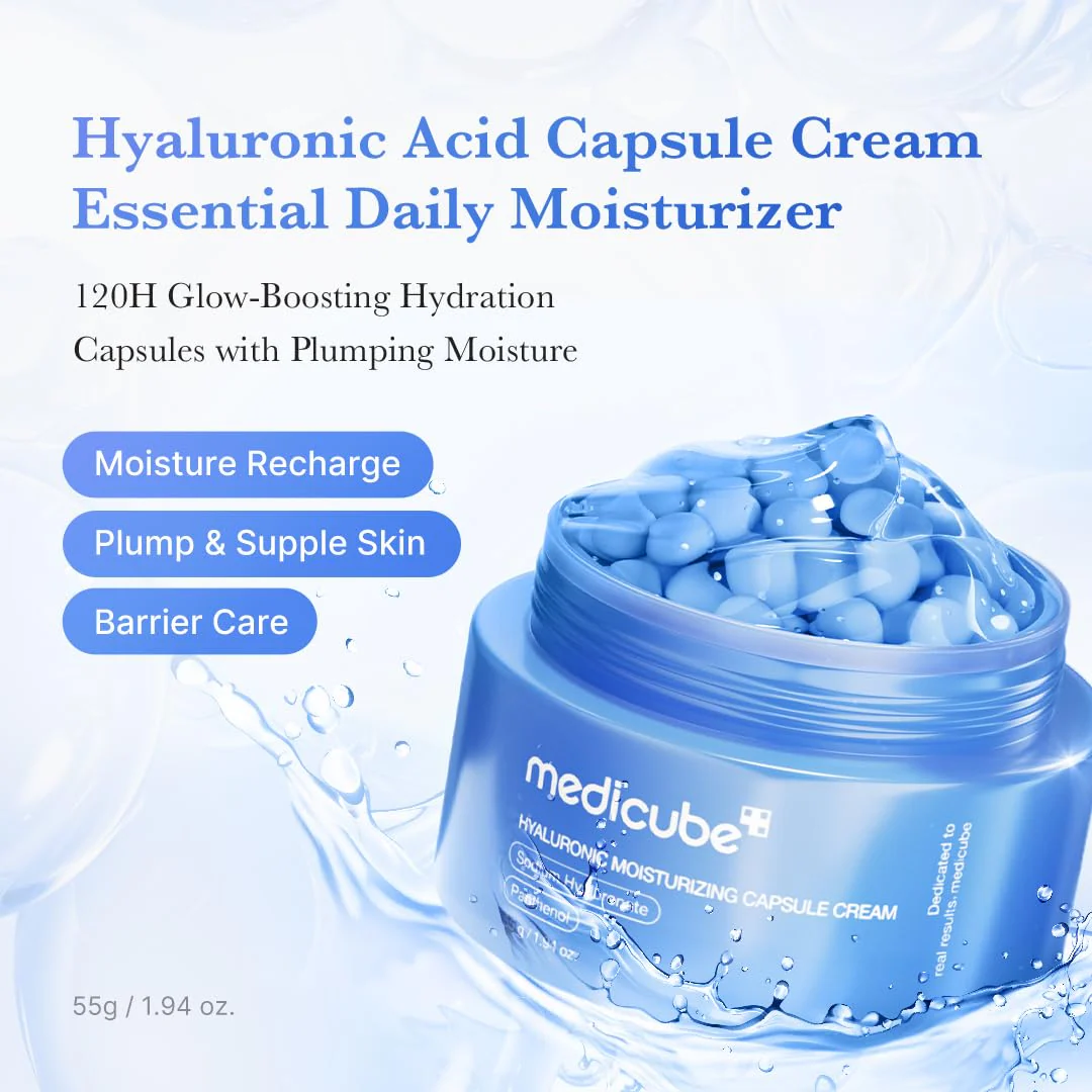 Medicube Hyaluronic Moisturizing Capsule Cream - Ενυδατική Κρέμα με Υαλουρονικό Οξύ & Κάψουλες Ενυδάτωσης - Image 4