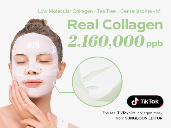 Sungboon Editor Deep Collagen Cica Teatree Soothing Mask - Gel Μάσκα για καταπράυνση και αντιγήρανση - Image 3