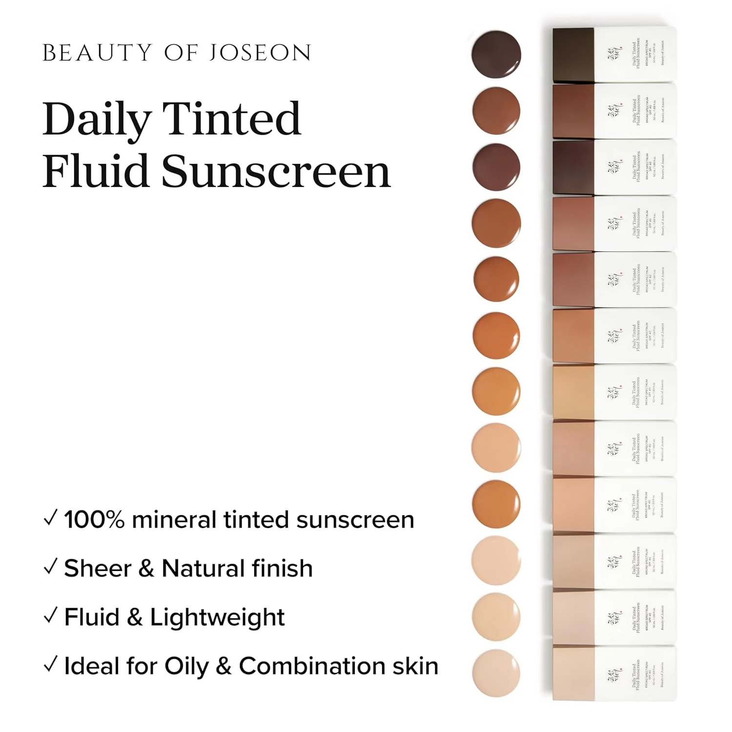 Beauty of Joseon Daily Tinted Fluid Sunscreen Broad Spectrum SPF 30 PA +++ #LP100 - Image 4