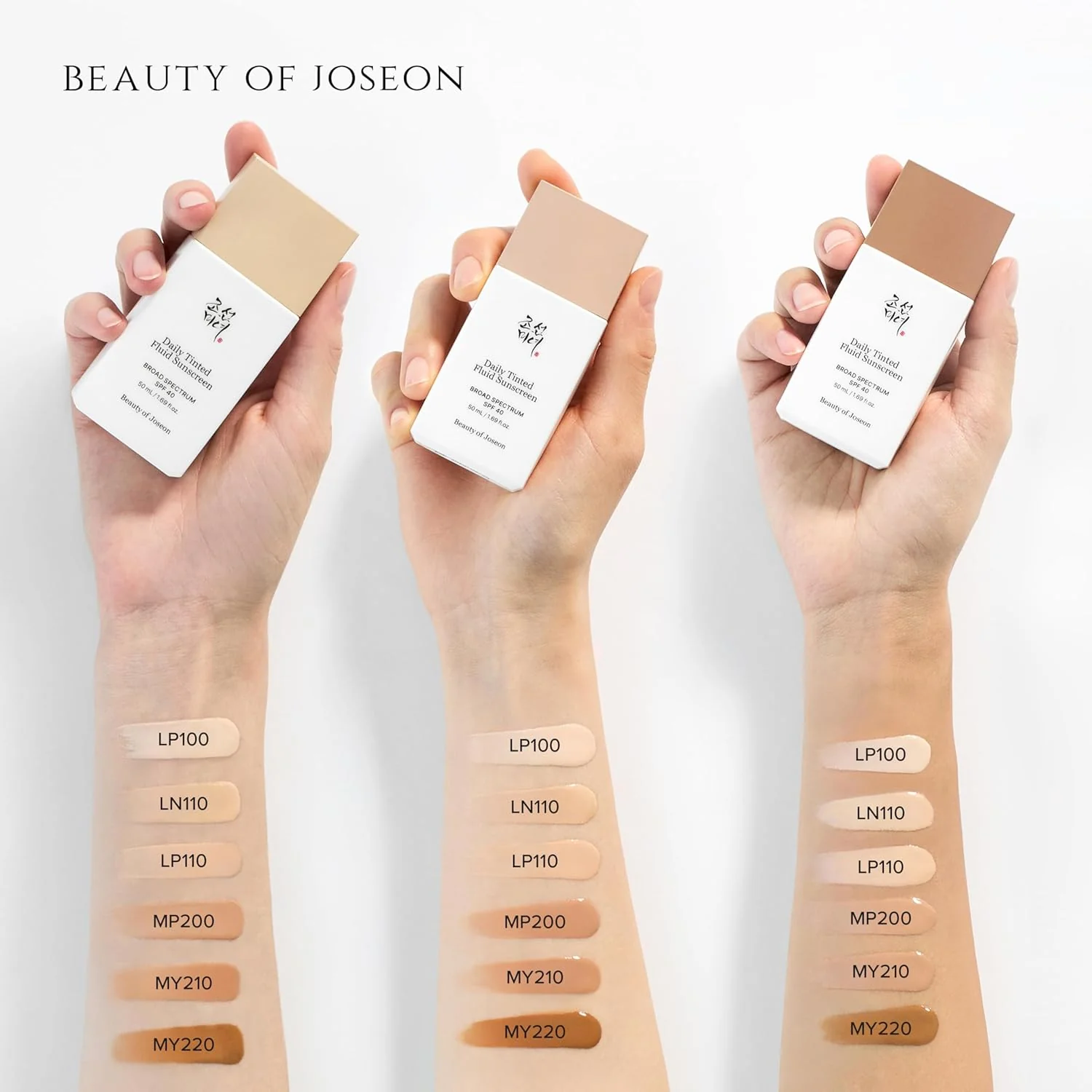 Beauty of Joseon Daily Tinted Fluid Sunscreen Broad Spectrum SPF 30 PA +++ #LP100 - Image 3