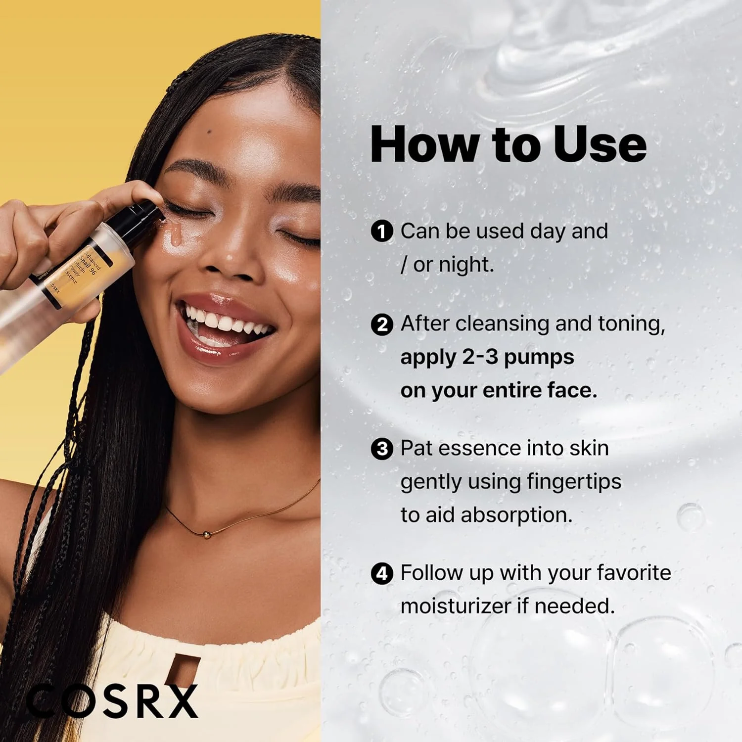 COSRX Advanced Snail 96 Mucin Power Essence - Ενυδατικό essence με βλεννίνη σαλιγκαριού - Image 2