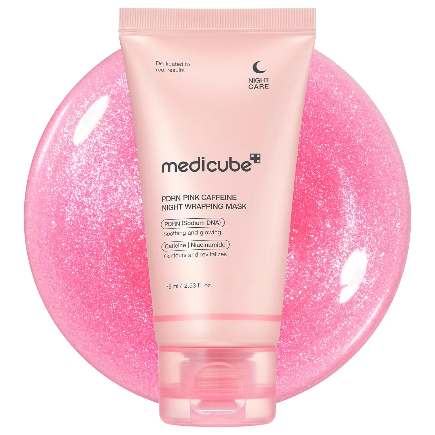 Medicube PDRN Pink Caffeine Night Wrapping Mask – Μάσκα Νύχτας “Glass Skin” με PDRN & Καφεΐνη για Σύσφιξη & Λάμψη