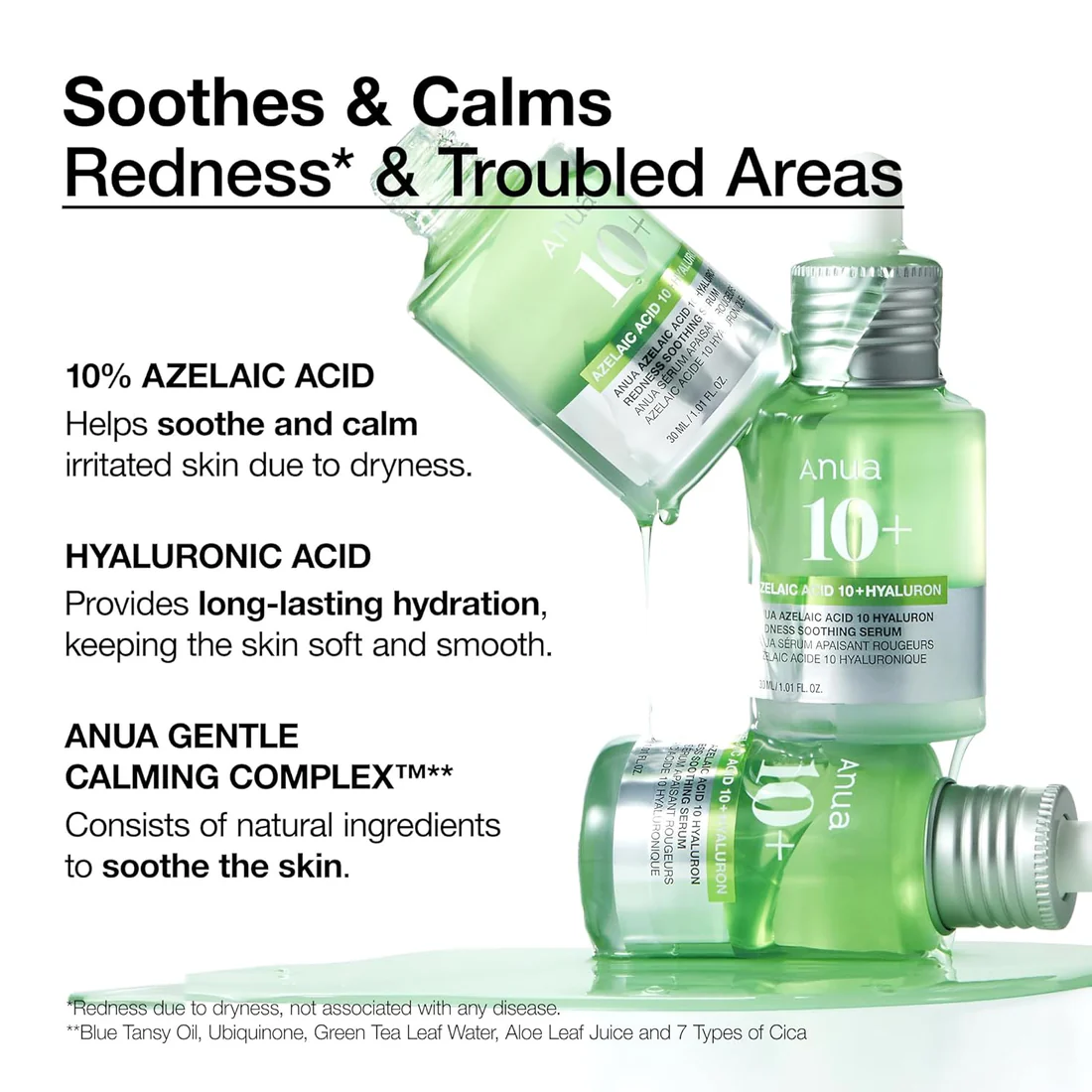 Anua Azelaic Acid 10 Hyaluron Redness Soothing Serum - Καταπραϋντικός ορός για ερεθισμένο δέρμα - Image 7
