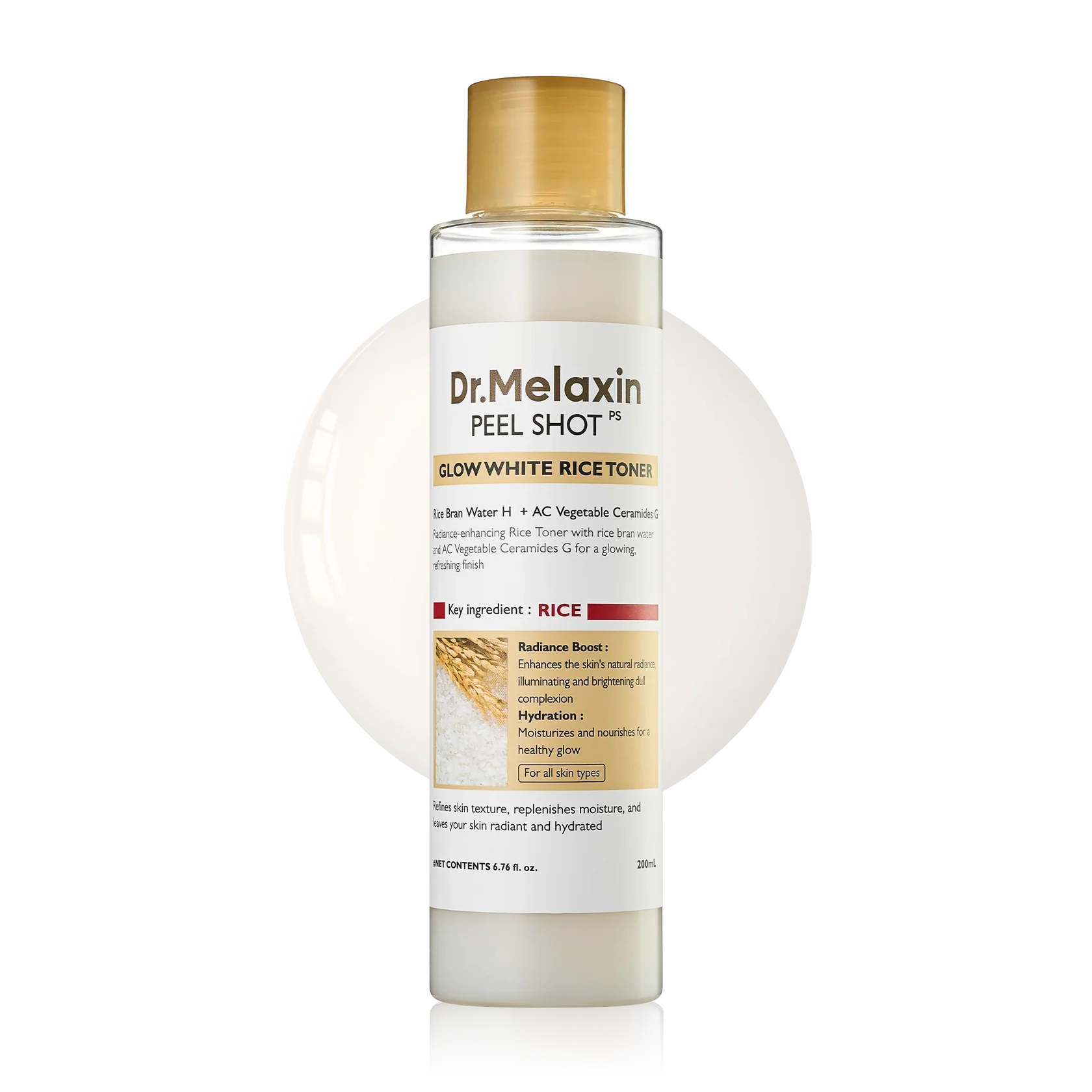 Dr.Melaxin - Peel Shot Glow Rice Toner - Τονωτική λοσιόν με εκχύλισμα ρυζιού