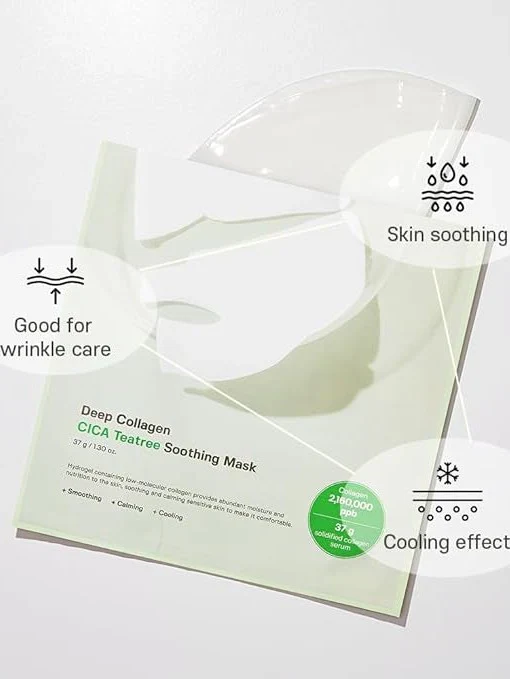 Sungboon Editor Deep Collagen Cica Teatree Soothing Mask - Gel Μάσκα για καταπράυνση και αντιγήρανση - Image 4