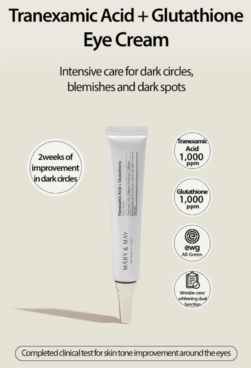 Mary&May Tranexamic Acid + Glutathione Eye Special Set - Σετ Κρέμας ματιών για μαύρους κύκλους - Image 5