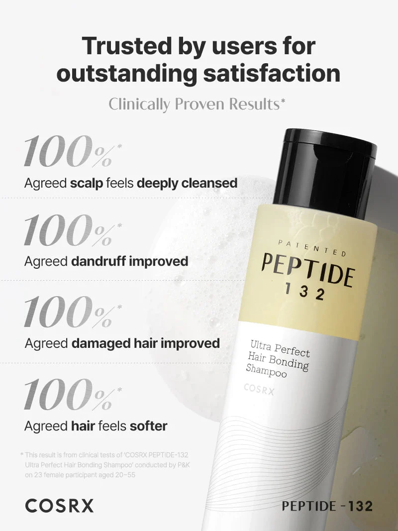 COSRX PEPTIDE-132 Ultra Perfect Hair Bonding Shampoo - Επανορθωτικό σαμπουάν για υγιή, δυνατά μαλλιά - Image 5