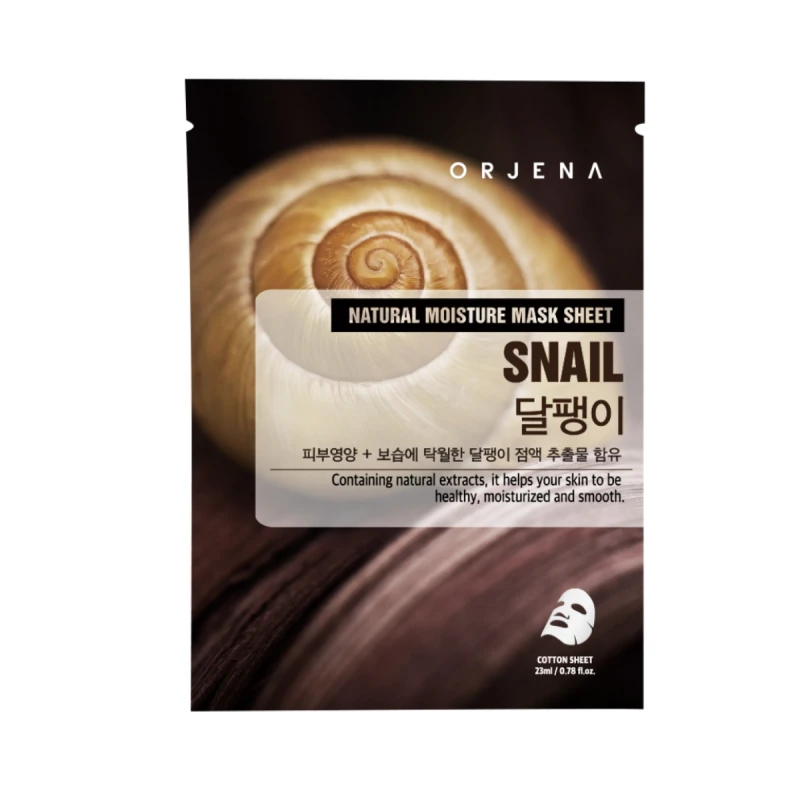 Orjena Natural Moisture Snail Mask Sheet Ενυδατική Μάσκα Προσώπου 1τμχ