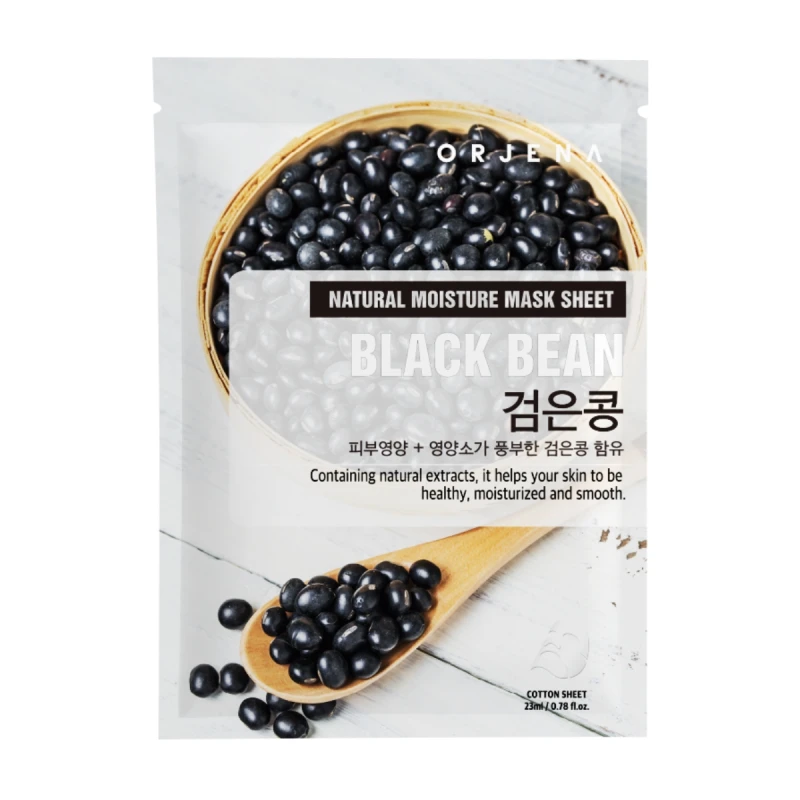 Orjena Natural Moisture Black Bean Mask Sheet Ενυδατική Μάσκα Προσώπου 1τμχ
